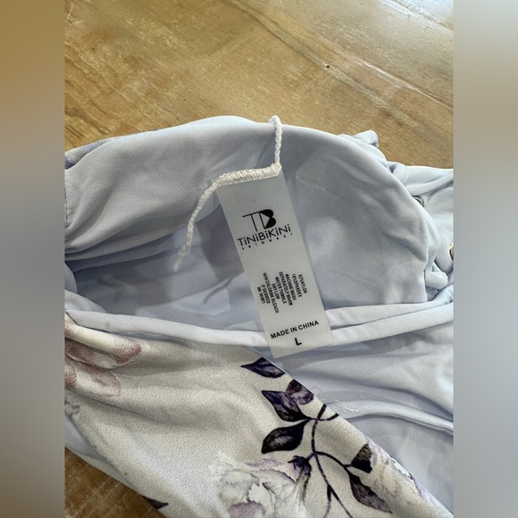 TINIBIKINI Reversible string halter bikini NWT L swim top and bottom - Picture 9 of 9